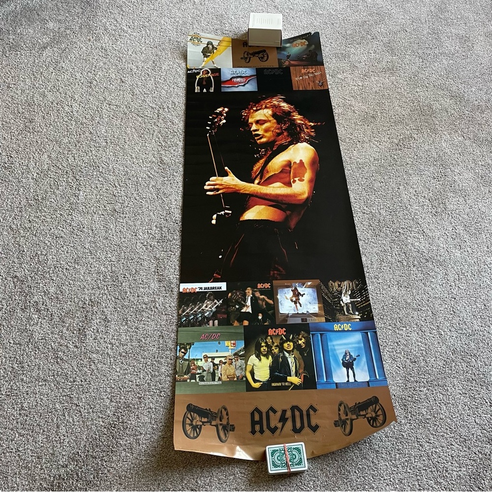 AC/DC retro 2004 door poster. 21”X62”